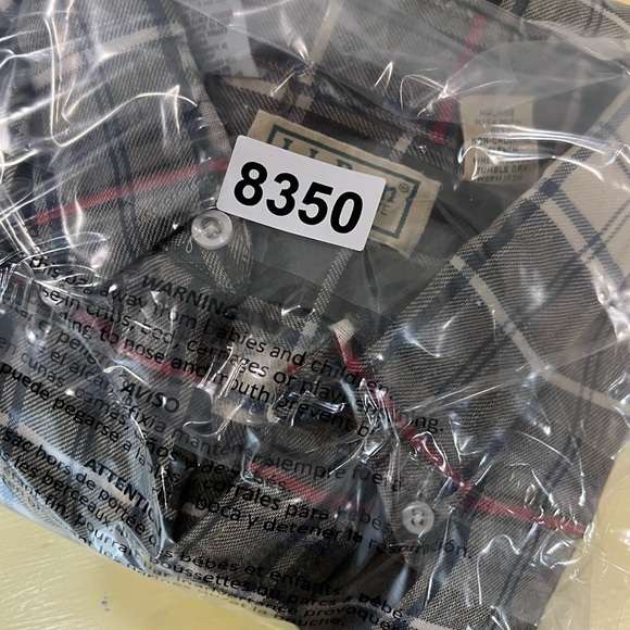 L.L. Bean Vintage Made in USA Medium Broken In Green and White Plaid Shirt - Picture 9 of 9